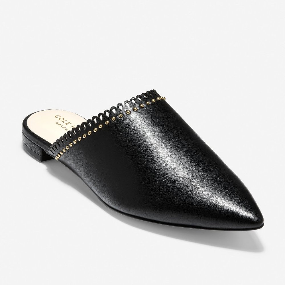 🌟 COLE HAAN BLACK LEATHER RAELYN MULE NWOB 🌟